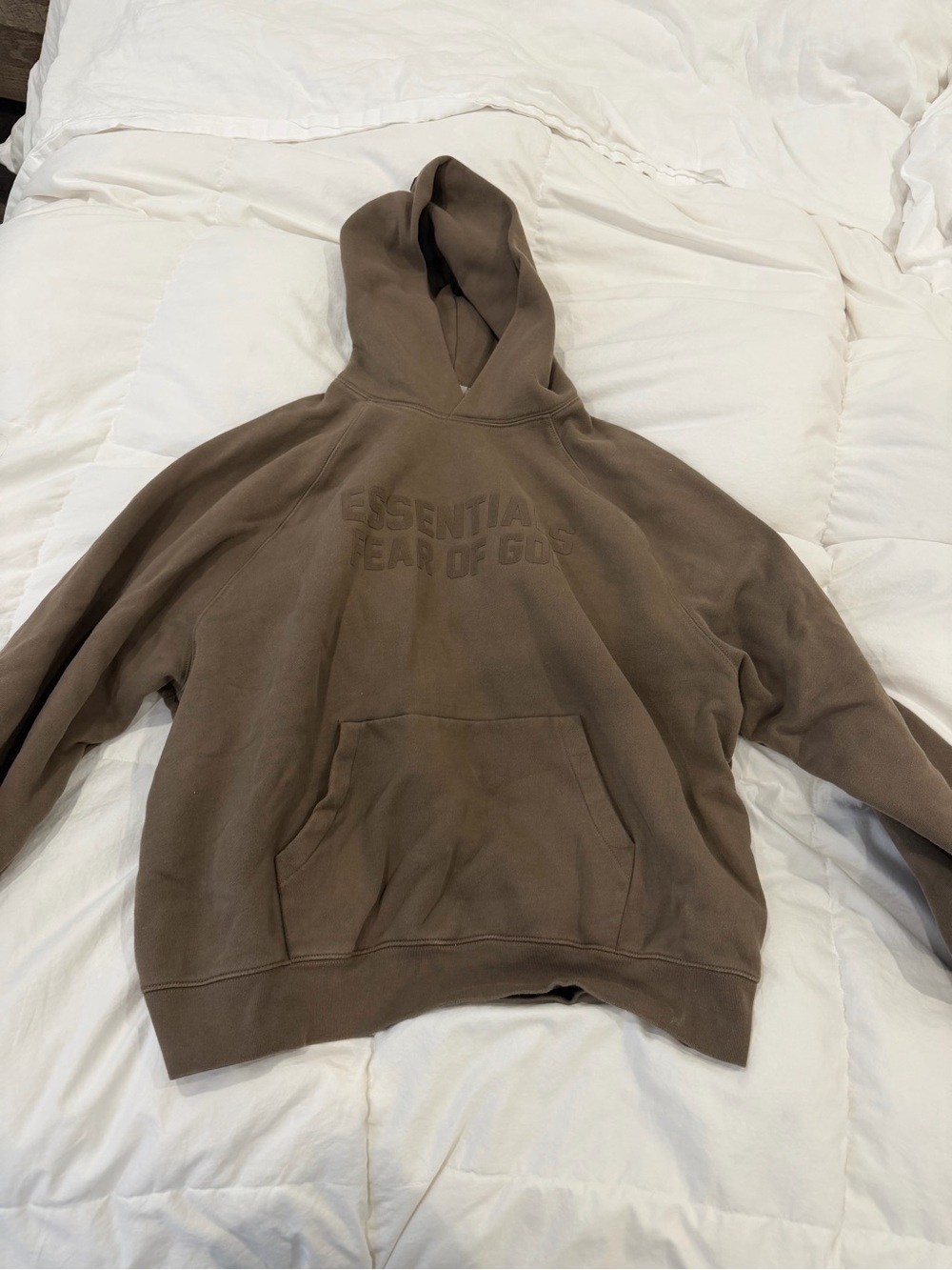Essentials Fear of God Taupe Brown Pullover Hoodie
